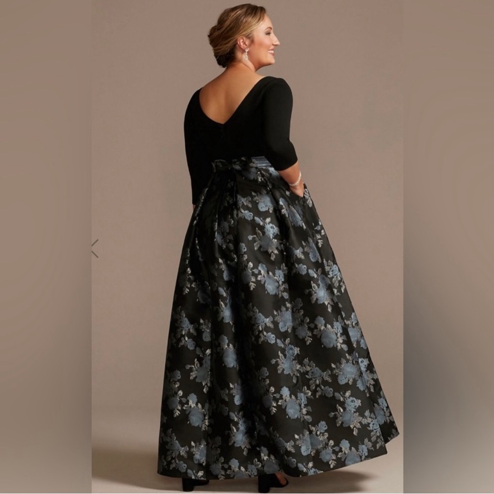 Davids Bridal | OLEG CASSINI Jacquard Formal Maxi Dress Sz 6